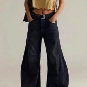 Free People Black Flare & Wide Leg Jeans